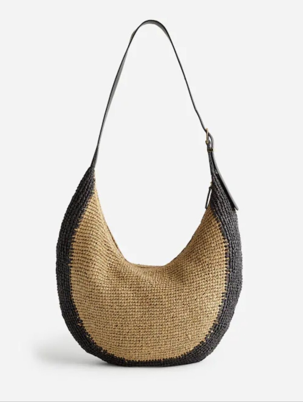 Like New | The Essential Curve Shoulder Bag In natural Raffia
